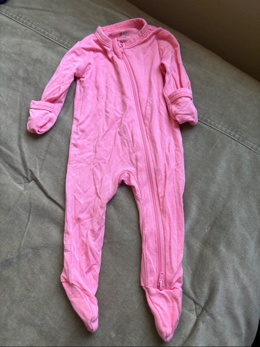 Kyte BABY Pink Footed Zipper One-Piece